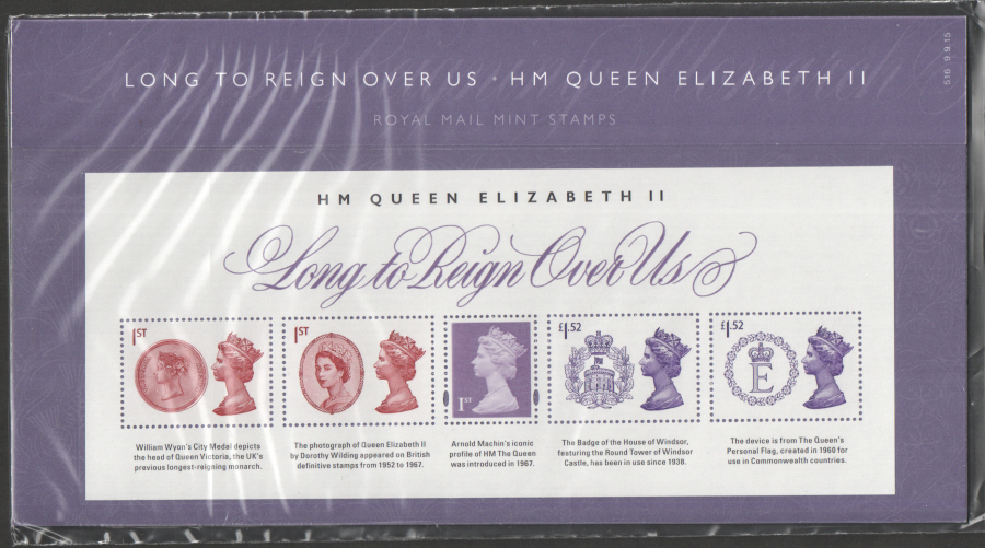(image for) 2015 Long To Reign Over Us Royal Mail Presentation Pack 516 - Click Image to Close